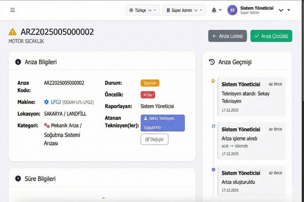 CMMS Arıza Yönetimi - QR Kod ile Hızlı Arıza Bildirimi ve Takip Sistemi